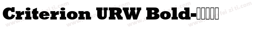 Criterion URW Bold字体转换